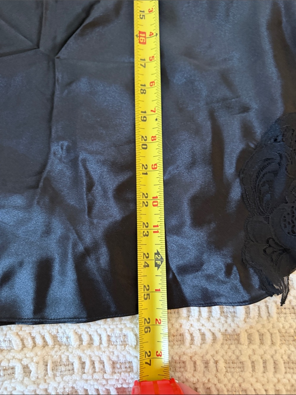 Victoria's Secret Black Satin Lace-Trim Chemise NWT - Picture 2 of 5